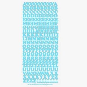 Alfabeto Letras Maiusculas Azul Claro Autocolantes cor 277
