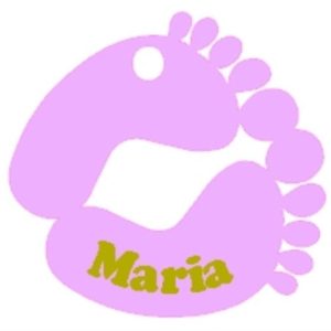 Etiquetas Pés Menina cartolina – P10
