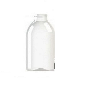 Frasco PET transparente 250 ml tampa de rosca