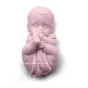 Bebe mordendo dedo pé Molde Silicone 3D